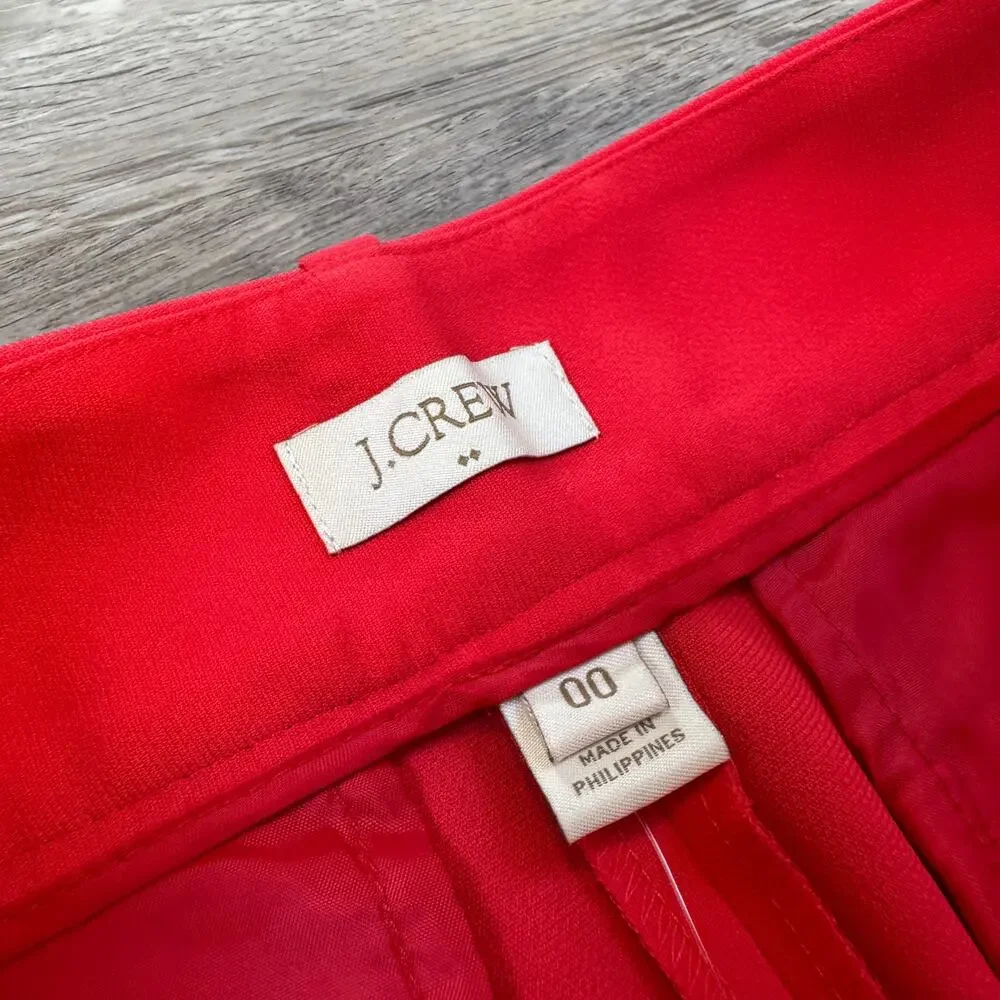 NWT J.Crew Pleated Tapered Ankle Trousers Office Siren Corpcore Workwear 00
